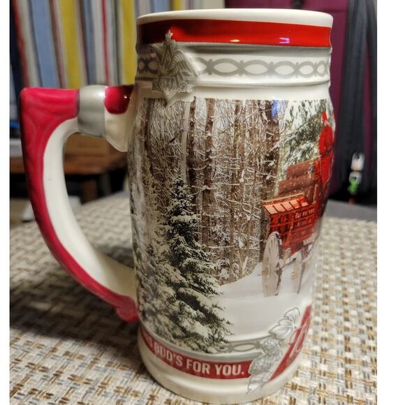 Budweiser 2017 Christmas Holiday Beer Stein 38th Anniversary Collector Edition - Picture 3 of 8